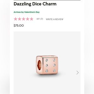 Pandora dice charm